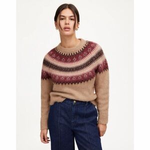 Madewell Fair Isle Alpaca-Blend Sweater - Camel